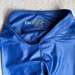 Zyia Active Royal Blue Athletic Leggings-Metallic!
